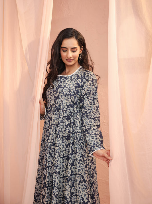 Indigo Long Cotton Dress