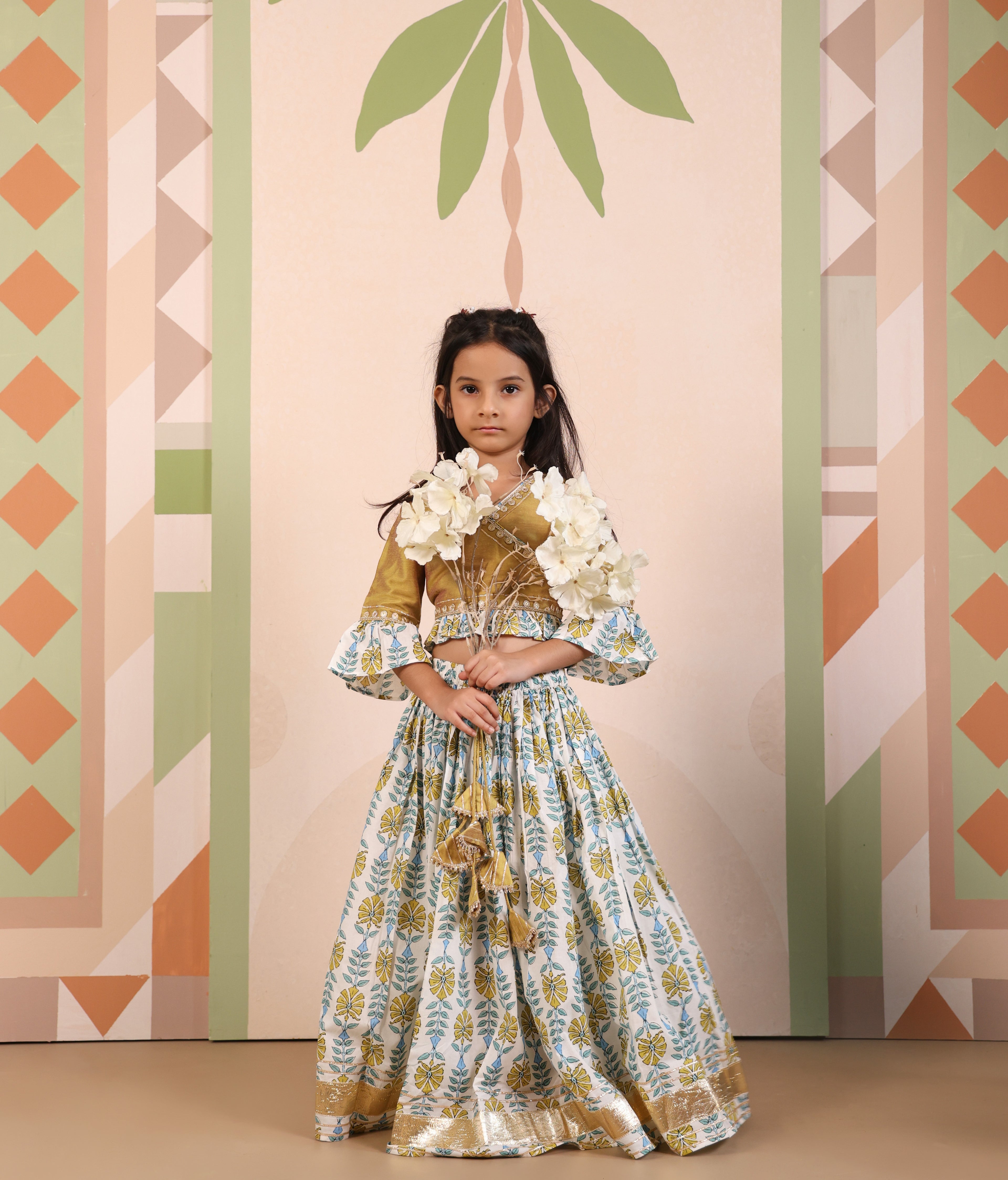 Royal Flora Kids’ Festive Lehenga