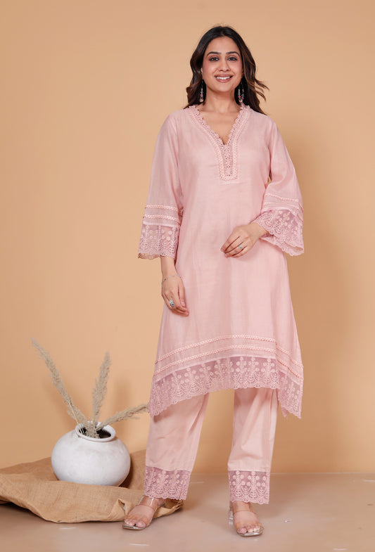 Pastel Pink Elegance Co-ord Set