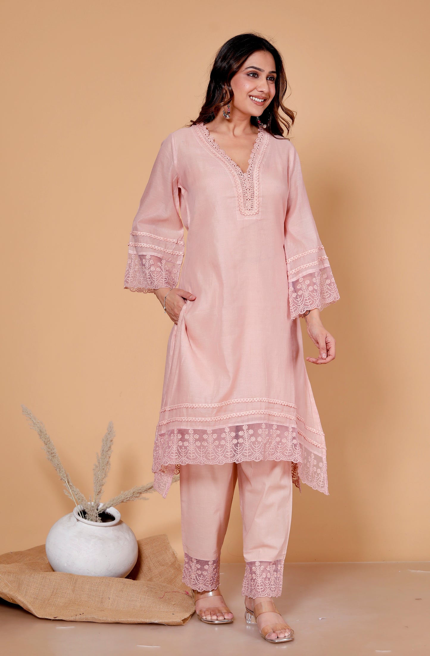 Pastel Pink Elegance Co-ord Set
