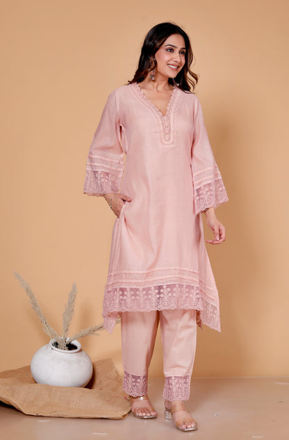 Pastel Pink Elegance Co-ord Set